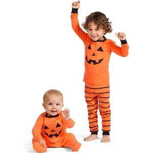 The Children's Place Baby & Toddler Halloween Pumpkin Pajamas: Cotton Set